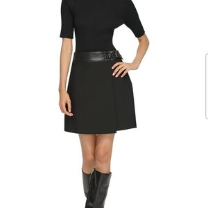 Karl Lagerfeld Black A-Line Skirt